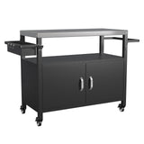 Belord 52-inch outdoor kitchen island with stainless steel top and propane storage, ideal for outdoor cooking and entertaining.