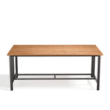 Belord Polywood slat outdoor coffee table with drainage gaps, sturdy design, part of the BINGLI Series, weighs 66 pounds.