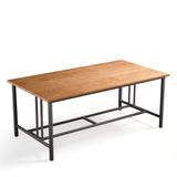 Belord Polywood slat outdoor coffee table with drainage gaps, sturdy design, and 66-pound weight from the BINGLI Series.