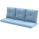 Outdoor Furniture Cushions with Removable Covers - Set of 6 (3 Seat & 3 Back) 22x24x4 Inch Patio Pillows - Belord