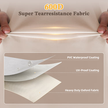 Belord 4-piece patio furniture cover set with waterproof 600D fabric, including sofa, chairs, and table covers.