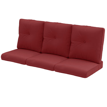 Outdoor Furniture Cushions with Removable Covers - Set of 6 (3 Seat & 3 Back) 22x24x4 Inch Patio Pillows - Belord