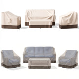 Belord 4-piece patio furniture cover set with waterproof 600D fabric, including sofa, chairs, and table covers.