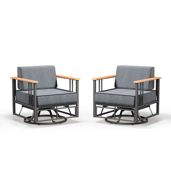 Swivel Rocker Chairs Set of 2 – 6" Cushion, 350LB, BINGLI Series