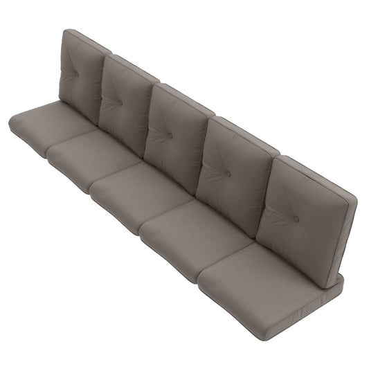Patio Cushion Set of 10 - 5 Seat & 5 Back with Removable Covers