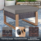 Belord 2-in-1 outdoor ottoman and footstool from the patio conversation set, versatile furniture for outdoor seating and relaxation.