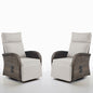 Premium 2-Piece Swivel Recliner Set - Adjustable Backrest & Footrest Patio Chairs, NDS Series