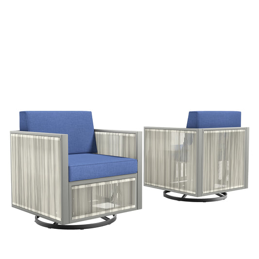 Save 60% - 2-Piece Patio Swivel Glider Chair, BM Series