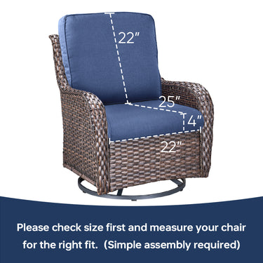 Pop 22x25/22x24 Outdoor Replacement Cushions Classic Blue