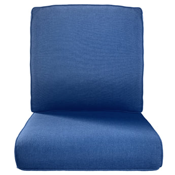1 Set High Back and Deep Seating Outdoor Cushion No Button, 22"x24"
