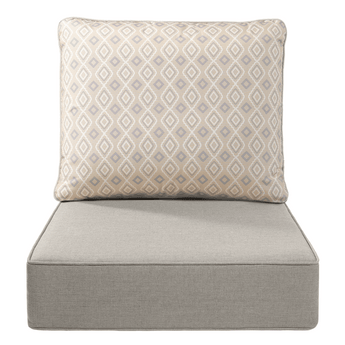 Pop 22*24*6" Outdoor Replacement Cushions Classic Beige Diamond Geo