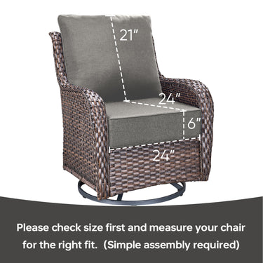 Pop 24*24*6" Outdoor Replacement Cushions Classic Grey