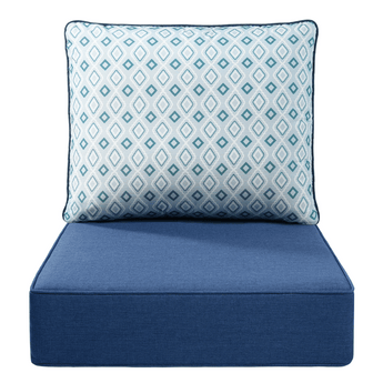 Pop 22*24*6" Outdoor Replacement Cushions Classic Blue Diamond Geo
