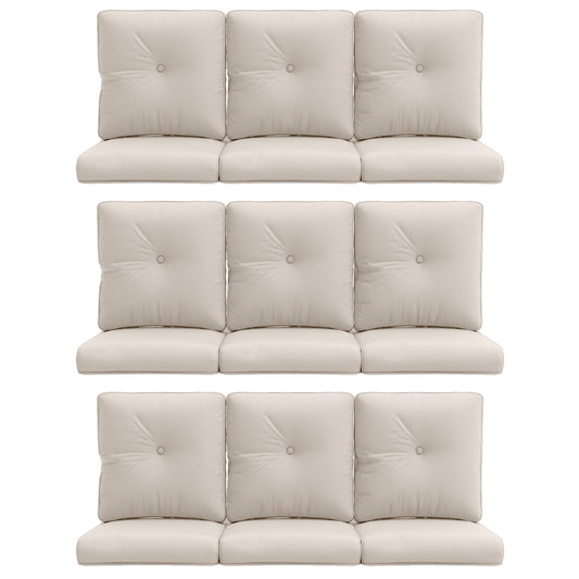 18-Piece Blue Patio Cushion Set - 9 Seat & 9 Back Cushions with Removable Waterproof Covers, All-Weather Outdoor Replacement (Standard 22"x24")