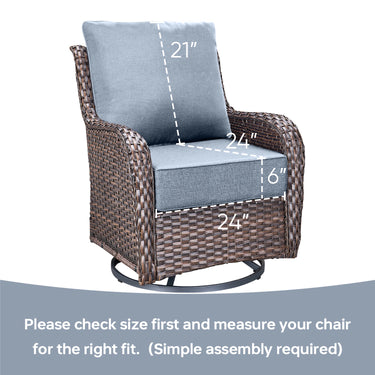 Pop 24*24*6" Outdoor Replacement Cushions Classic Baby Blue