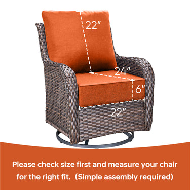 Pop 22*24*6" Outdoor Replacement Cushions Classic Orange
