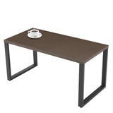 Belord 59-inch rectangular metal patio coffee table with storage shelf from the GRS Series, ideal for outdoor patio furniture.