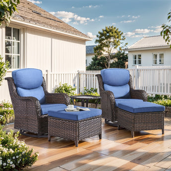 5-Piece Outdoor Swivel Rocker Patio Chairs Set, NTS Series