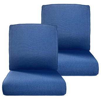 2 Set High Back and Deep Seating Outdoor Cushion No Button, 22"x24"