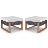 Belord multi-functional outdoor ottoman from the patio conversation set, serving as a footstool and extra seat in the HOP series.