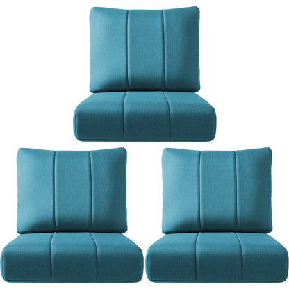 Luxury Outdoor Seat Cushion (3 Pack) – 24"x24"x6" Water-Resistant Patio Chair Cushion for Patio & Outdoor Seating