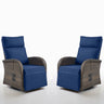 Premium 2-Piece Swivel Recliner Set - Adjustable Backrest & Footrest Patio Chairs, NDS Series - Belord
