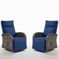 Premium 2-Piece Swivel Recliner Set - Adjustable Backrest & Footrest Patio Chairs, NDS Series