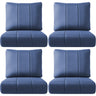 Set of four Belord outdoor chair and sofa cushions, 24x24x6 inch water-resistant patio cushions for rattan and sectional seating.