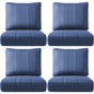 Luxury Outdoor Seat Cushions – Set of 4, 24"x24"x6" Water-Resistant Patio Chair Cushions for Rattan, Dining & Sectional Seating