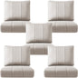 Luxury Patio Seat Cushion Set of 5 – 24"x24"x6" Water-Resistant Cushions for Patio Chairs, Sofas & Outdoor Sectionals