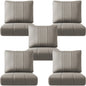Luxury Patio Seat Cushion Set of 5 – 24"x24"x6" Water-Resistant Cushions for Patio Chairs, Sofas & Outdoor Sectionals