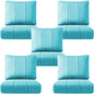 Luxury Patio Seat Cushion Set of 5 – 24"x24"x6" Water-Resistant Cushions for Patio Chairs, Sofas & Outdoor Sectionals
