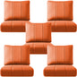Luxury Patio Seat Cushion Set of 5 – 24"x24"x6" Water-Resistant Cushions for Patio Chairs, Sofas & Outdoor Sectionals