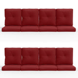 16-Piece Blue Patio Cushion Set - 8 Seat & 8 Back Cushions with Removable Waterproof Covers - Belord