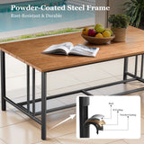 Belord Polywood slat outdoor coffee table with drainage gaps, sturdy design, 66lb weight for the BINGLI Series.
