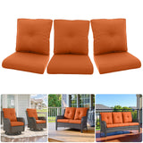 Outdoor Furniture Cushions with Removable Covers - Set of 6 (3 Seat & 3 Back) 22x24x4 Inch Patio Pillows - Belord