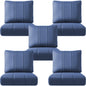 Luxury Patio Seat Cushion Set of 5 – 24"x24"x6" Water-Resistant Cushions for Patio Chairs, Sofas & Outdoor Sectionals
