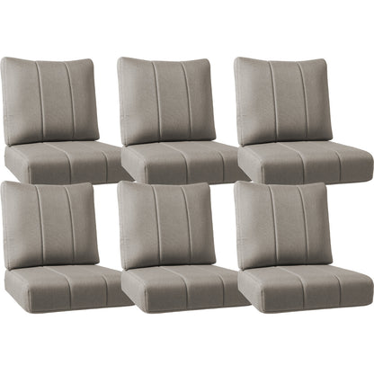 Luxury Outdoor Seat Cushions – Set of 6, 24"x24"x6" Water-Resistant Patio Cushions for Rattan Chairs & Outdoor Seating