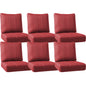 Luxury Outdoor Seat Cushions – Set of 6, 24"x24"x6" Water-Resistant Patio Cushions for Rattan Chairs & Outdoor Seating