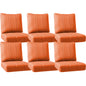 Luxury Outdoor Seat Cushions – Set of 6, 24"x24"x6" Water-Resistant Patio Cushions for Rattan Chairs & Outdoor Seating