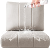 Set of six Belord luxury outdoor seat cushions, 24x24x6 inches, water-resistant patio cushions for rattan chairs and outdoor seating.