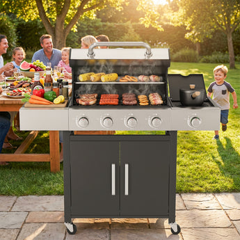 4-Burner Propane Gas Grill – 50,000 BTU, Side Burner, 474 sq.in.