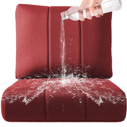 Luxury 6" Thick Outdoor Seat Cushion – 24"x24" Water-Resistant Patio Chair Cushion for Rattan & Sectional Seating