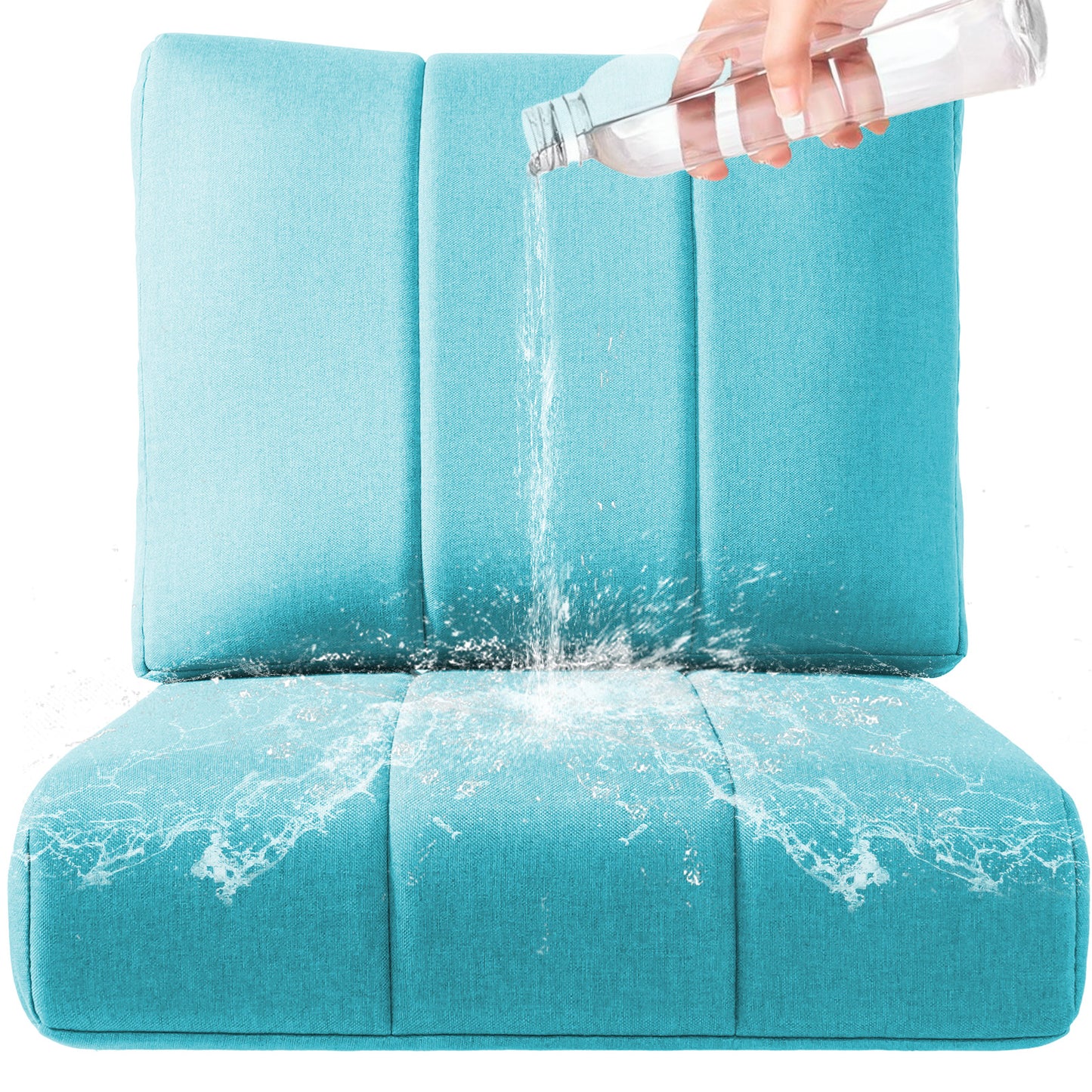 Luxury 6" Thick Outdoor Seat Cushion – 24"x24" Water-Resistant Patio Chair Cushion for Rattan & Sectional Seating