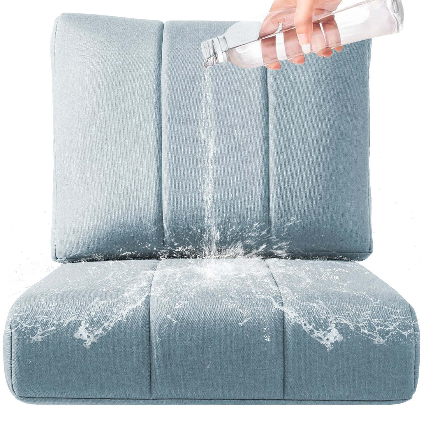 Luxury 6" Thick Outdoor Seat Cushion – 24"x24" Water-Resistant Patio Chair Cushion for Rattan & Sectional Seating