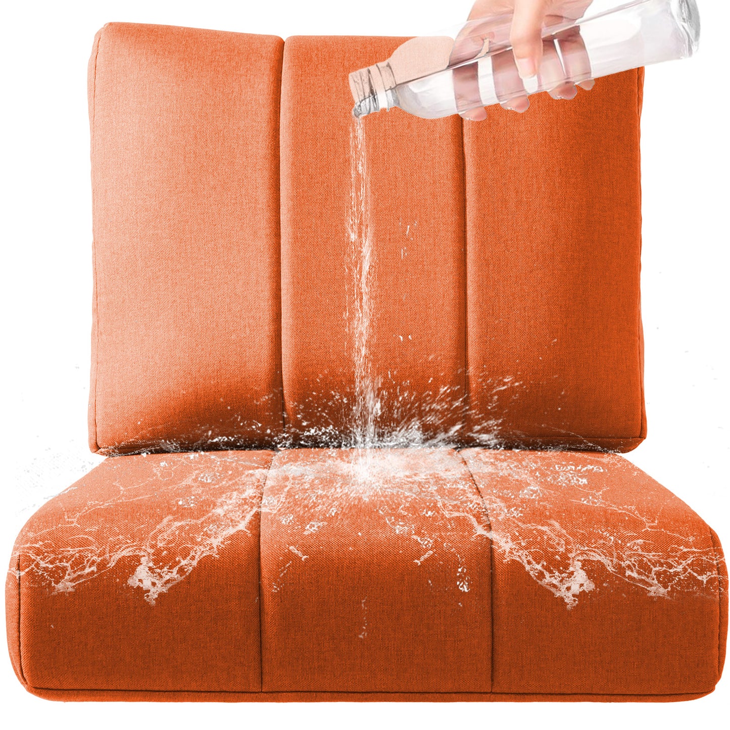 Luxury 6" Thick Outdoor Seat Cushion – 24"x24" Water-Resistant Patio Chair Cushion for Rattan & Sectional Seating