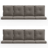 16-Piece Blue Patio Cushion Set - 8 Seat & 8 Back Cushions with Removable Waterproof Covers - Belord