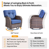 Belord 2-piece outdoor swivel patio chairs with wide T-back design, perfect for outdoor conversation sets.