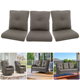 Outdoor Furniture Cushions with Removable Covers - Set of 6 (3 Seat & 3 Back) 22x24x4 Inch Patio Pillows - Belord