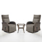Luxury 3-Piece Adjustable Swivel Set - 360° Rotating PE Wicker Recliners with Side Tables, NDS Series